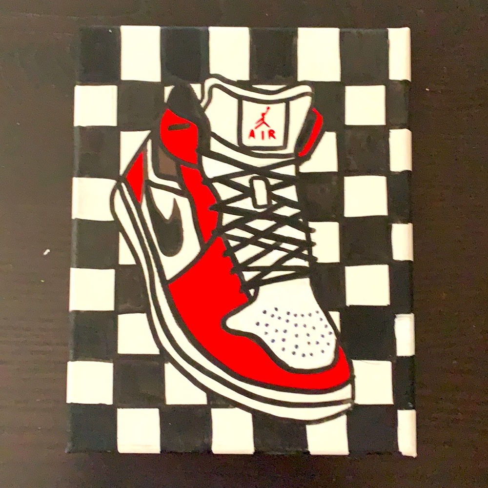 Classic red Jordan painted